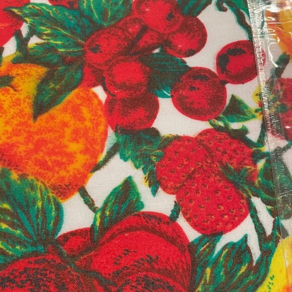 1996 Better Home Deluxe Printed Cotton Kitchen Apron Soft Vinyl Back Apron NWOT - Picture 6 of 11